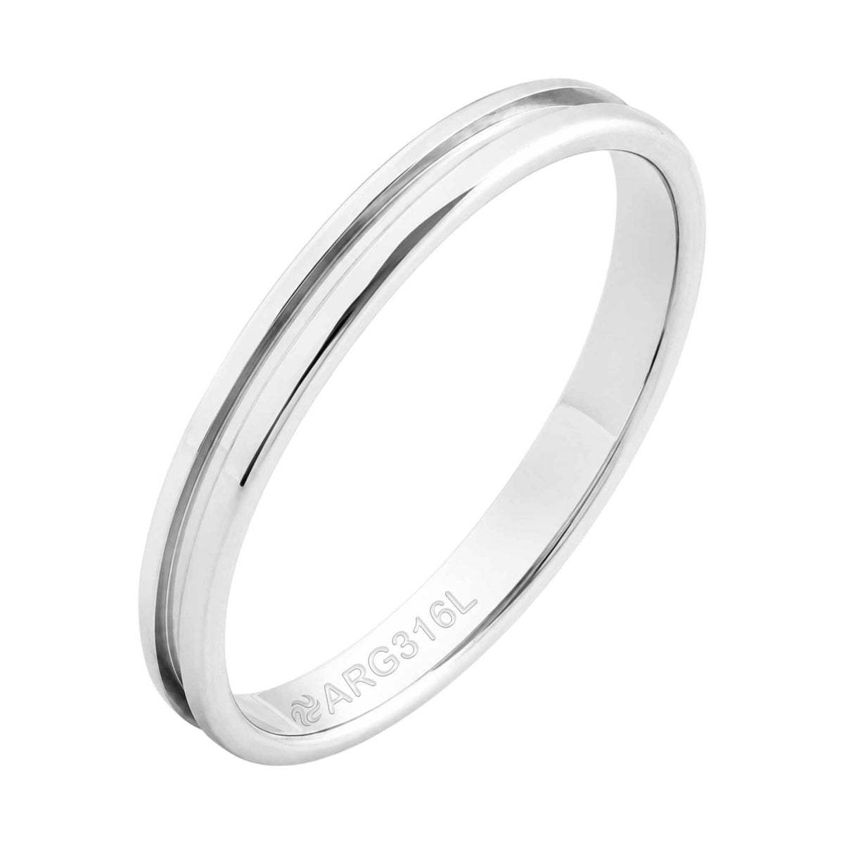 Aliança de Prata Argentum Line Slim 2.95mm - foto 3
