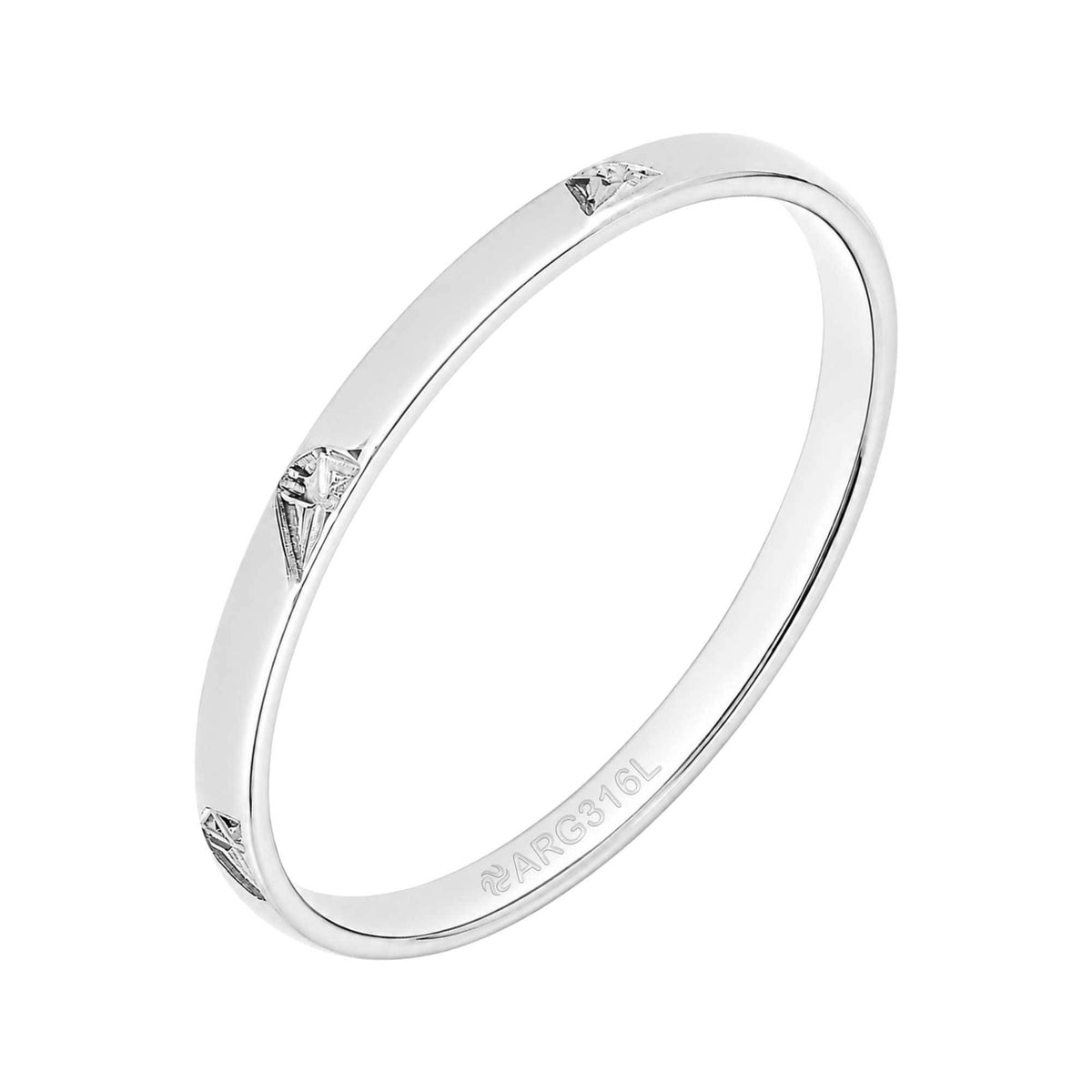 Aliança de Prata Argentum Diamond Slim 1.90mm - foto 3
