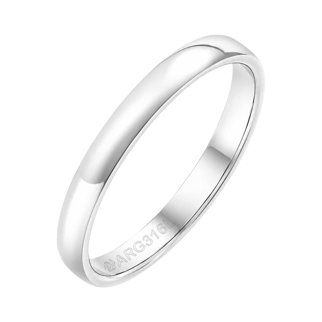 Aliança de Prata Argentum Slim Basic Up Abaulada 2.95mm - foto 3