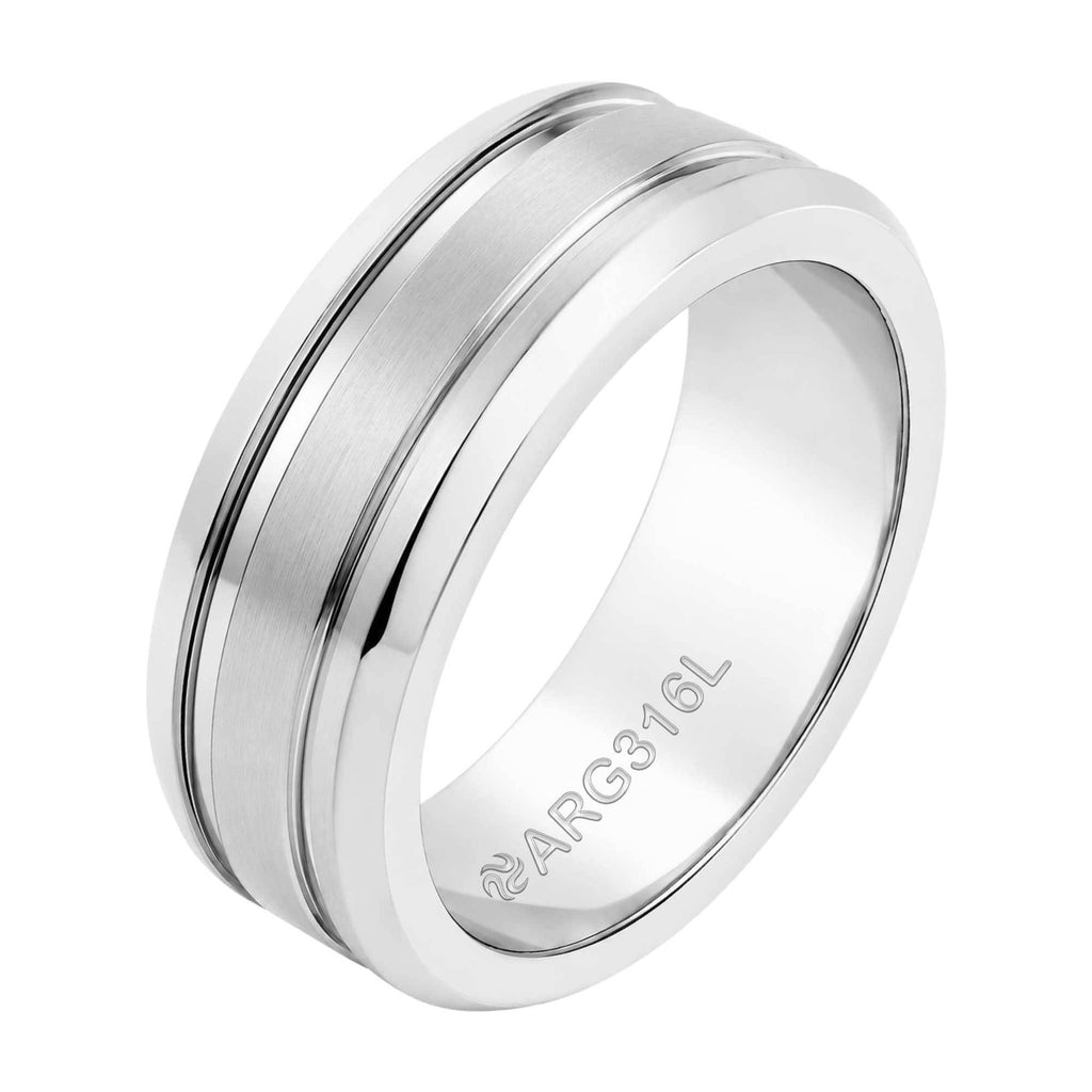 Aliança de Prata Argentum Eros 8mm - foto 2