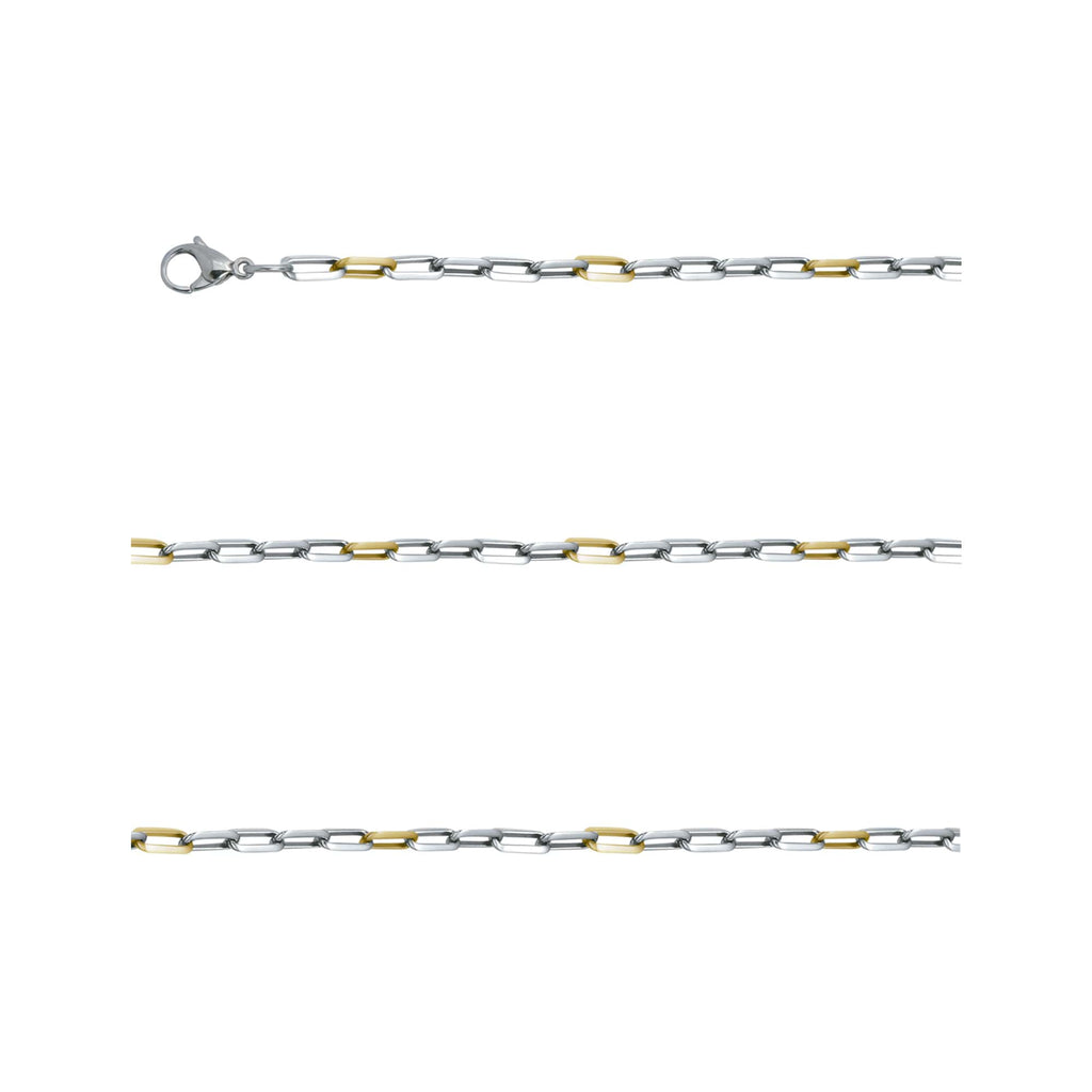 Corrente de Aço Cartier 4x1 Aço com IPG 50cm