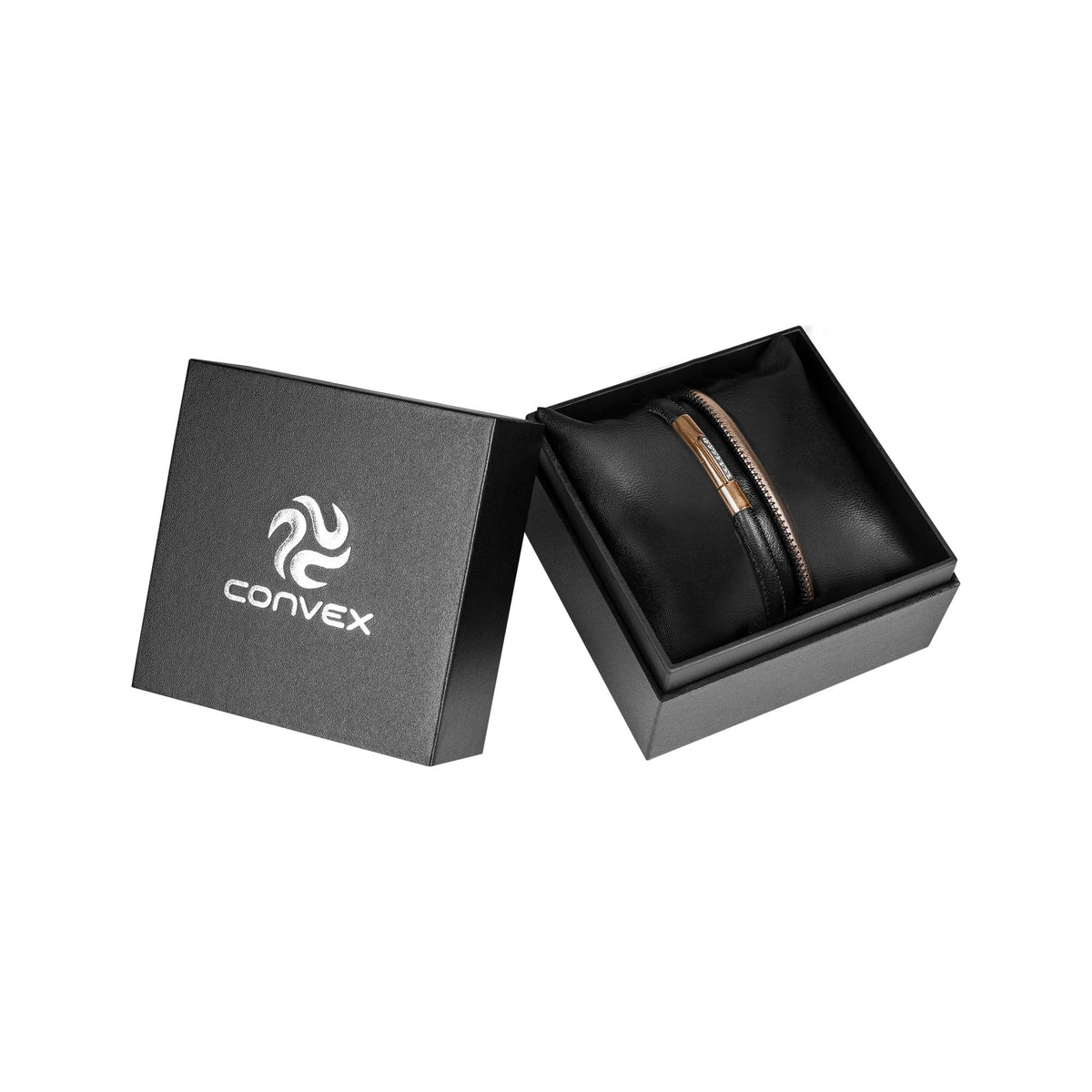 Pulseira de Aço Duo Black e Rose Fecho com Zircônia IPR