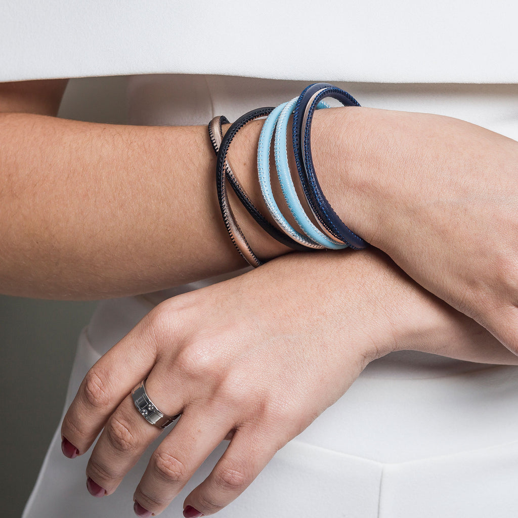 Pulseira de Aço Duo Black e Rose Fecho com Zircônia IPR - foto 4