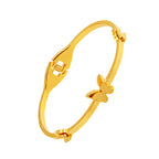 Bracelete de Aço Coleção Atena Borboleta 12mm IPG 18cm