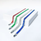 Pulseira de Aço Riviera Rubi Zircônia Baguete 16cm - foto 9