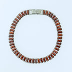 Pulseira de Aço Riviera Rubi Zircônia Baguete 16cm - foto 2