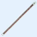 Pulseira de Aço Riviera Rubi Zircônia Baguete 16cm