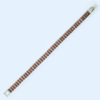 Pulseira de Aço Riviera Rubi Zircônia Baguete 16cm