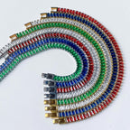 Pulseira de Aço Riviera Rubi Zircônia Baguete 16cm - foto 8