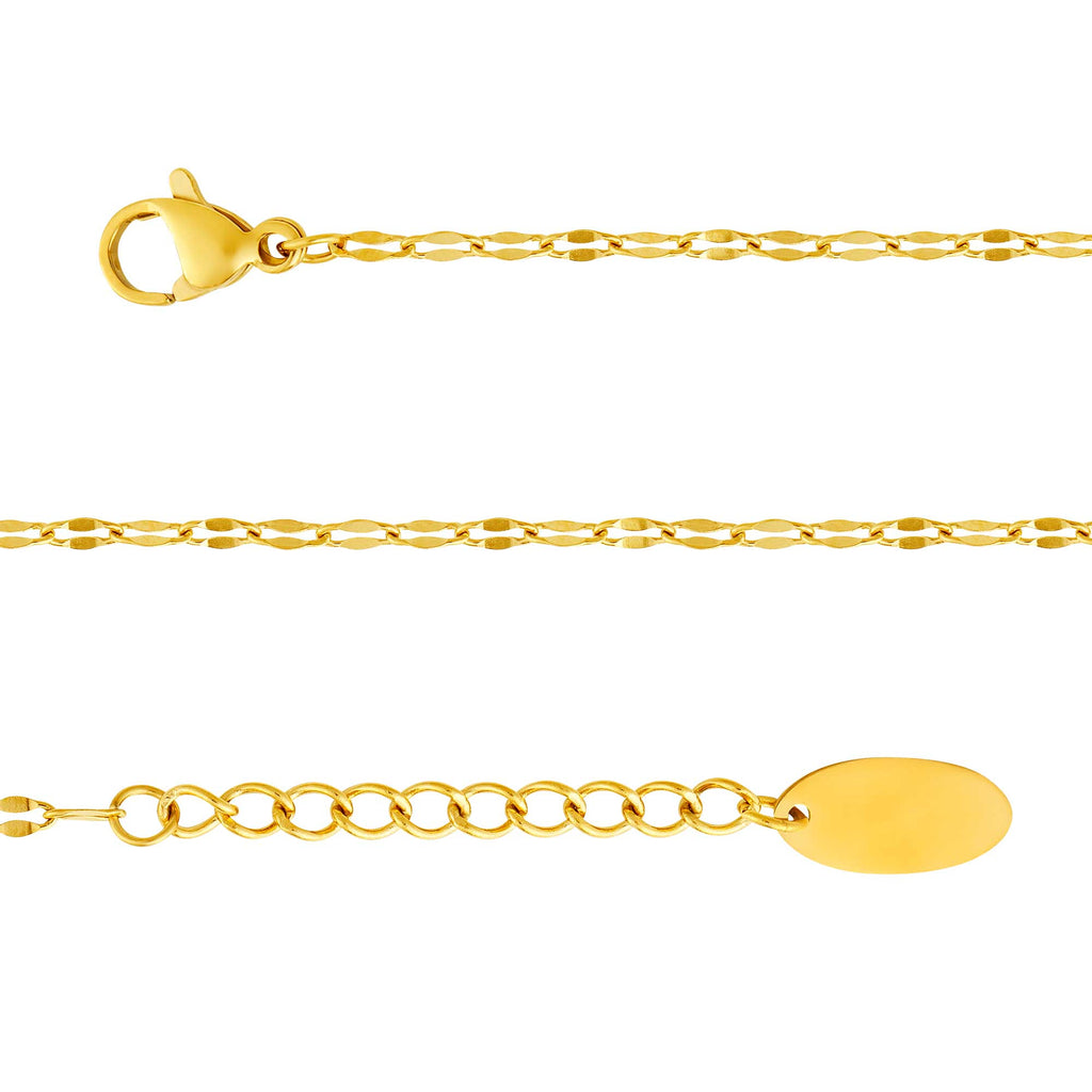 Corrente de Aço Carambola IPG 2mm 37cm com Extensor 5cm - foto 3