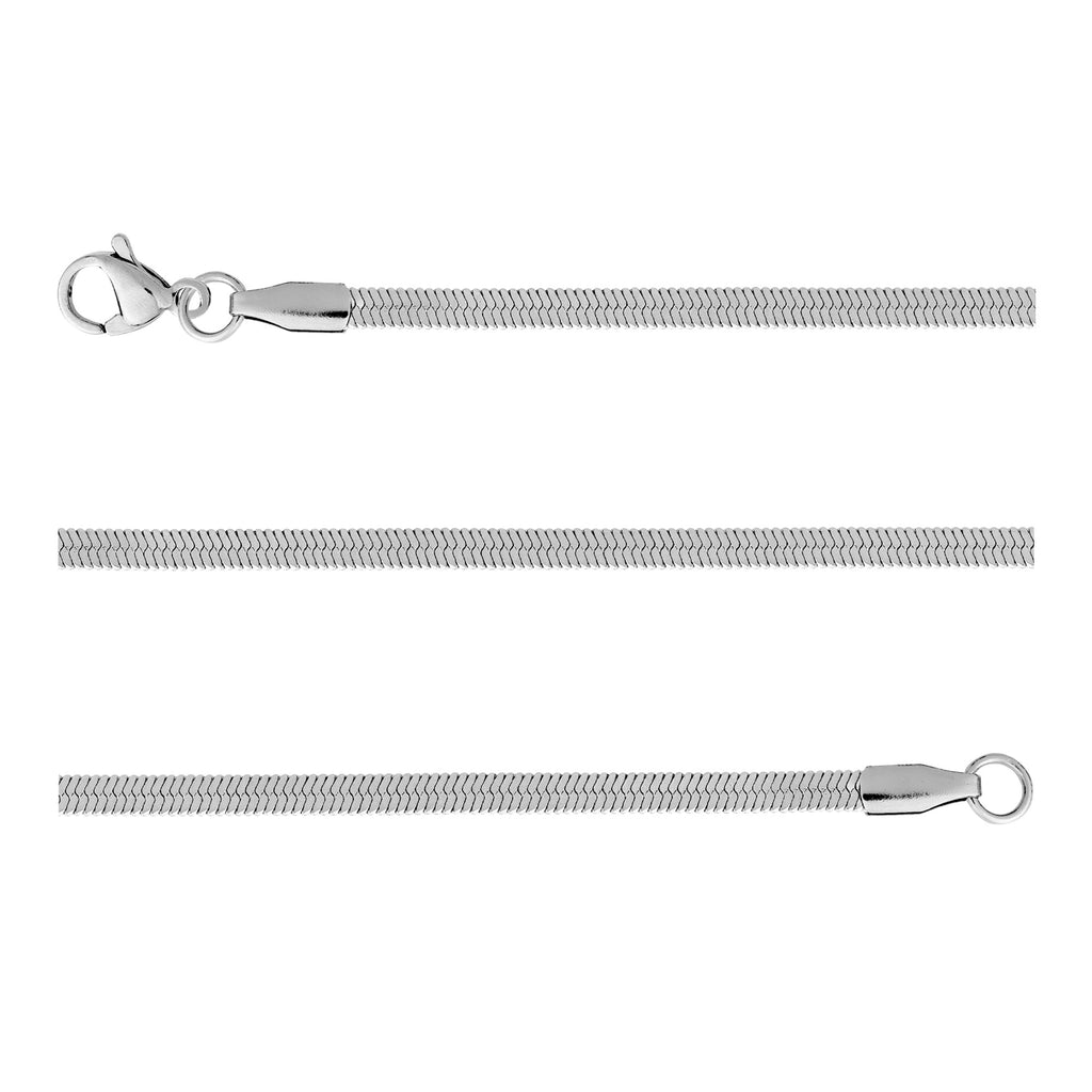 Colar de Aço Rabo de Rato Laminado 2.65mm 45cm - foto 2