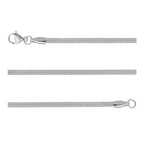 Colar de Aço Rabo de Rato Laminado 2.65mm 45cm - foto 2