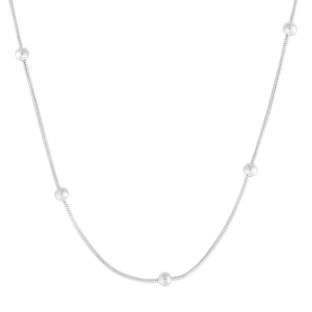 Colar de Aço Rabo de Rato Bolinha 1.10mm 45cm