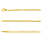 Pulseira de Aço Corea Bolinha Dourada IPG 16cm - foto 2