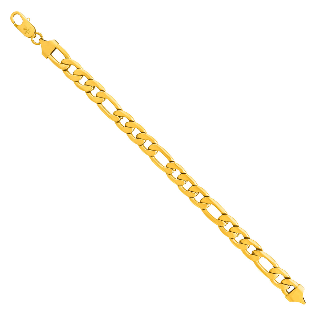 Pulseira de Aço Groumet 3x1 Laminada Dourada IPG 8.50mm 21cm - foto 2