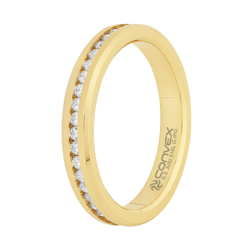 Aliança de Aço Atena Gold IPG Dourado 3.45mm