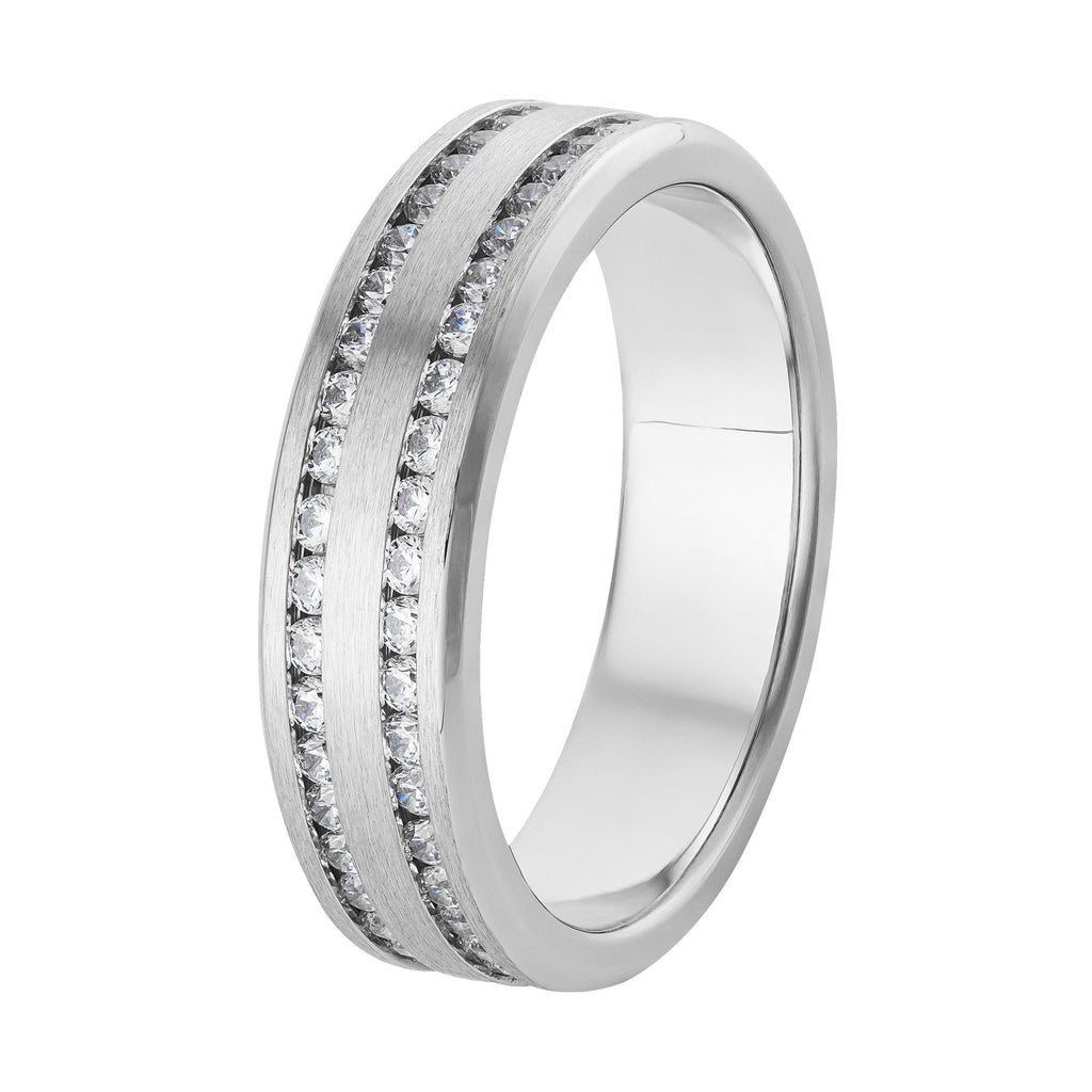Aliança de Aço Creta com Zircônia 6mm
