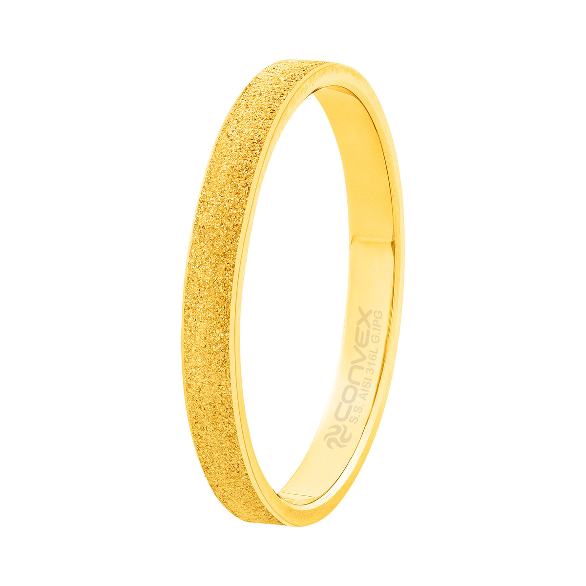Aliança de Aço Bright Gold IPG GTR 2.95mm