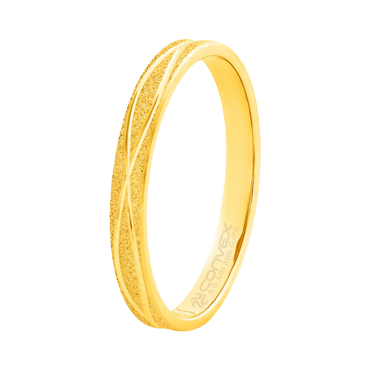 Aliança de Aço Glow Gold IPG GTR 2.95mm