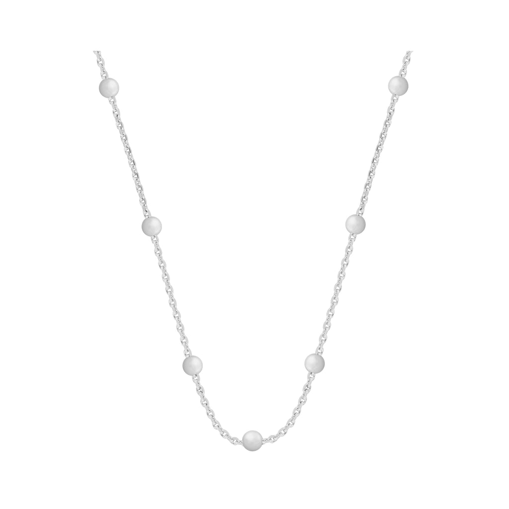 Colar de Prata com Bolinhas 3mm 45cm