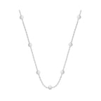 Colar de Prata com Bolinhas 3mm 45cm