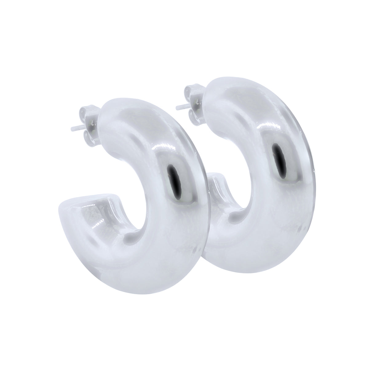 Brinco de Aço Argola Charme 31X10mm