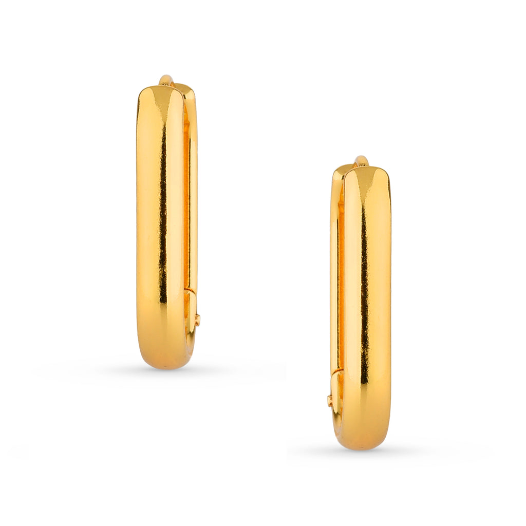 Brinco de Aço Argola Oval IPG 25mm