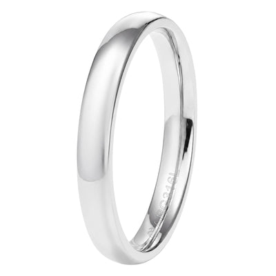 Aliança de Prata Argentum Argos Abaulada 3mm