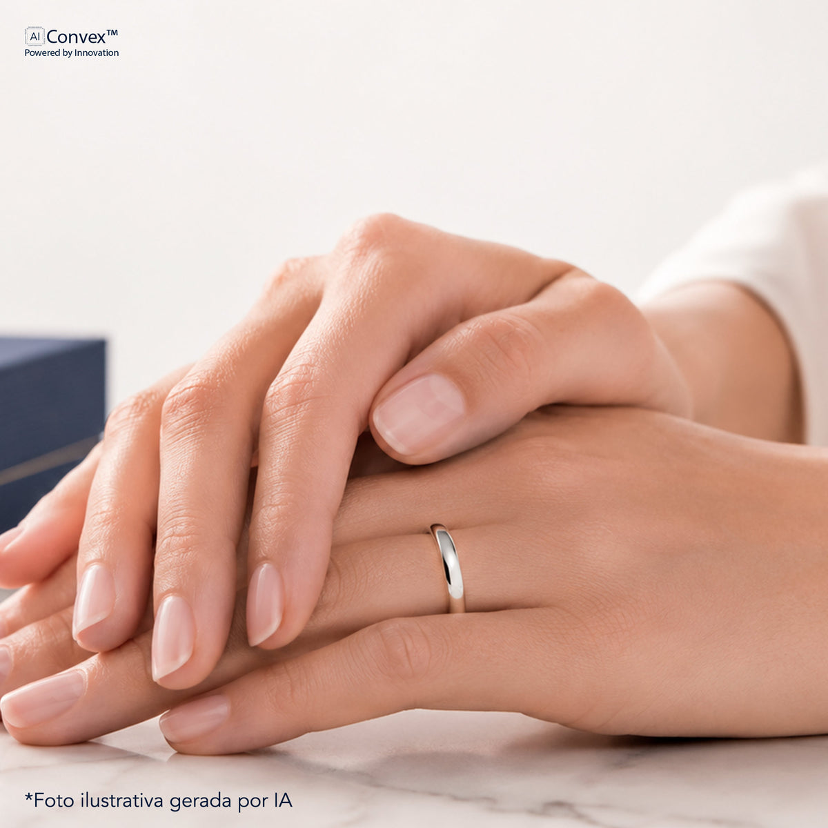 Aliança de Prata Argentum Slim Basic Up Abaulada 2.95mm - foto 5