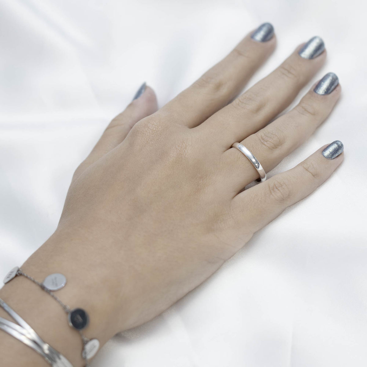 Aliança de Prata Argentum Slim Basic Up Abaulada 2.95mm - foto 7