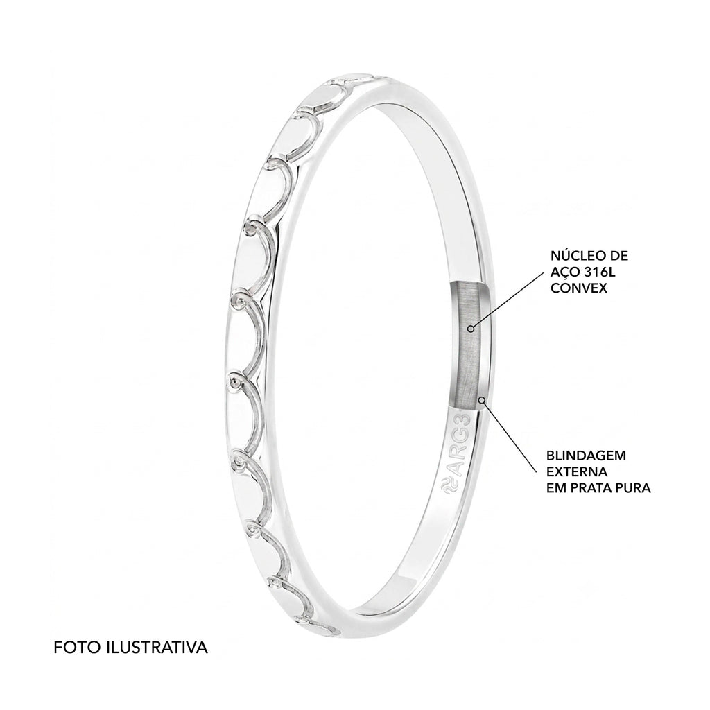 Aliança de Prata Argentum Spiral Slim 1.90mm - foto 2
