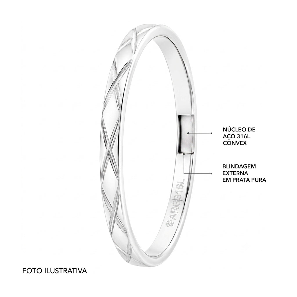Aliança de Prata Argentum Versus Slim 1.90mm - foto 2