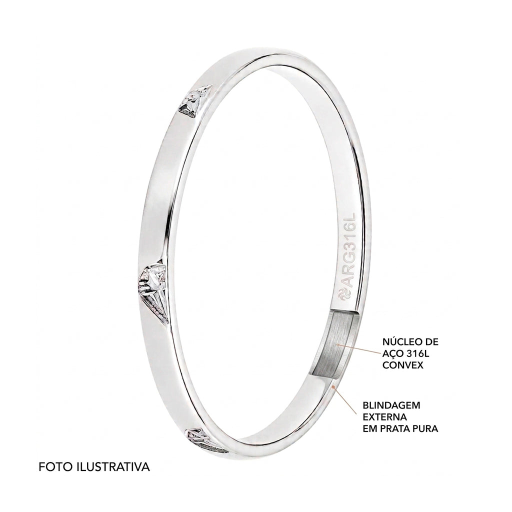 Aliança de Prata Argentum Diamond Slim 1.90mm - foto 2