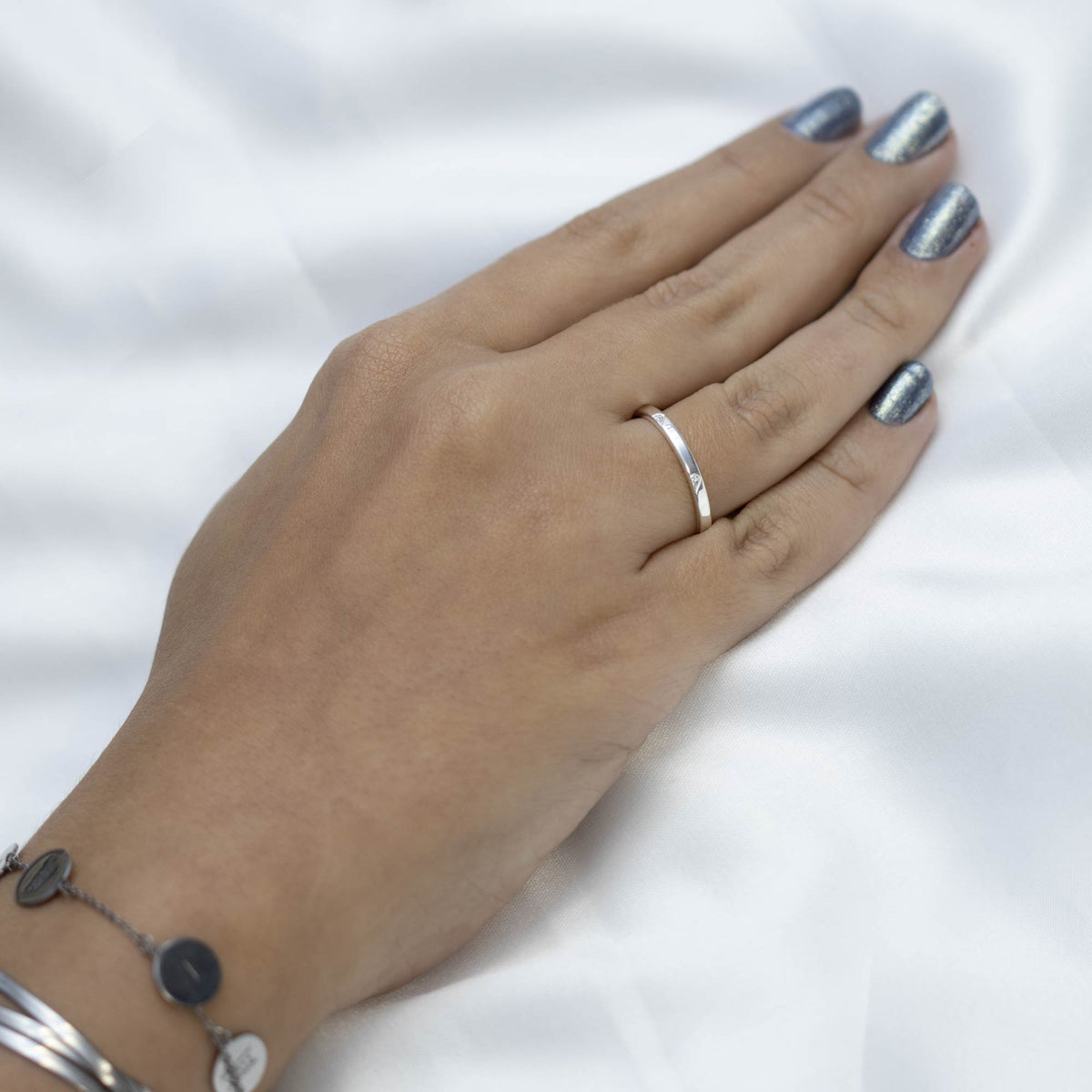Aliança de Prata Argentum Diamond Slim 1.90mm - foto 5