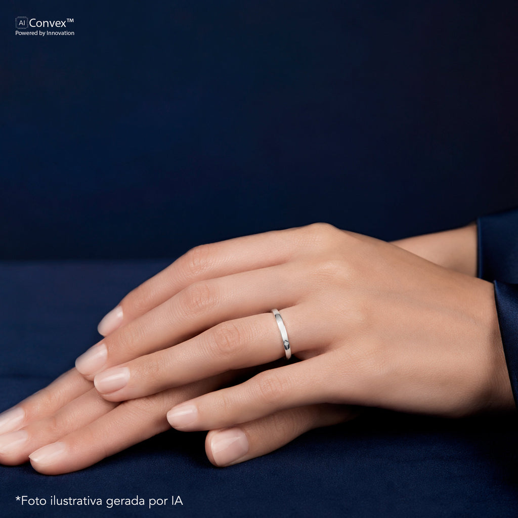 Aliança de Prata Argentum Diamond Slim 1.90mm - foto 4