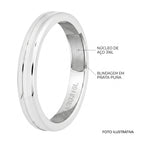 Aliança de Prata Argentum Aton 3.45mm - foto 3