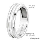 Aliança de Prata Argentum Zeus 6.35mm - foto 3