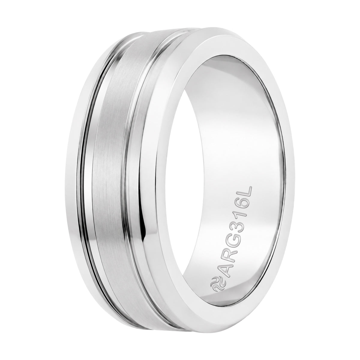 Aliança de Prata Argentum Eros 8mm