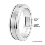 Aliança de Prata Argentum Eros 8mm - foto 3