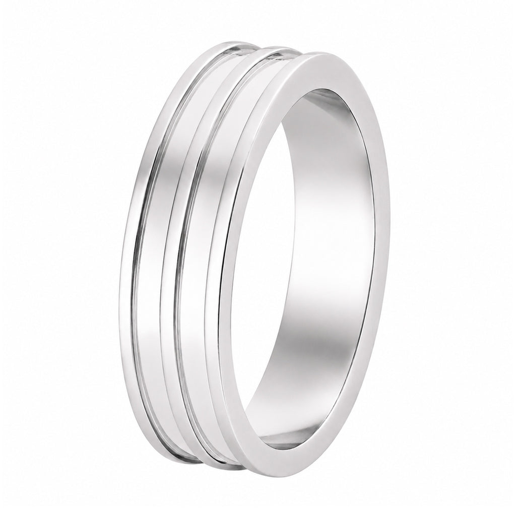 Aliança de Prata Argentum Sparta 6mm