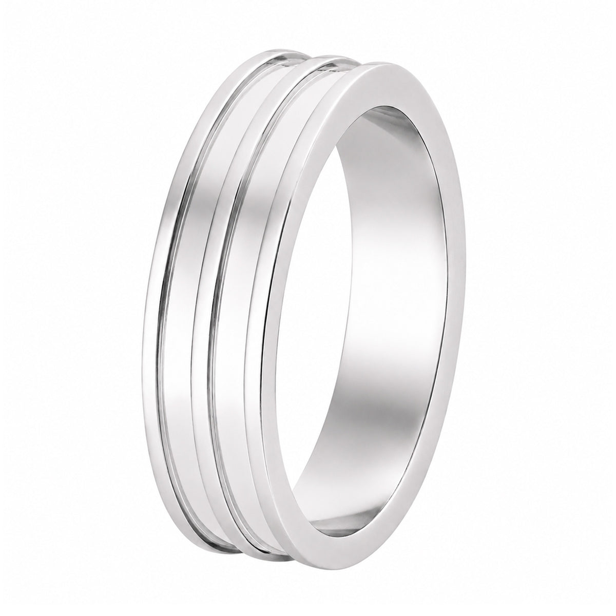 Aliança de Prata Argentum Sparta 6mm