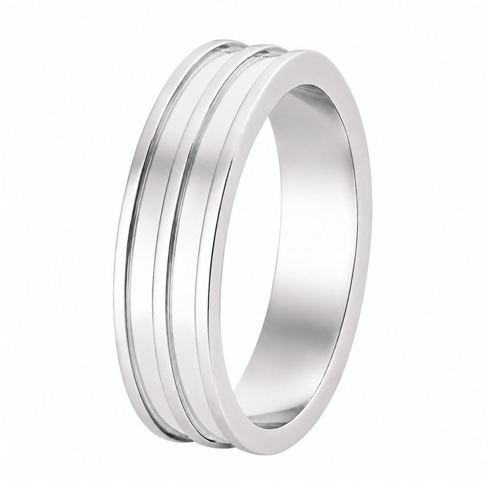 Aliança de Prata Argentum Sparta 6mm
