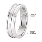 Aliança de Prata Argentum Sparta 6mm - foto 2