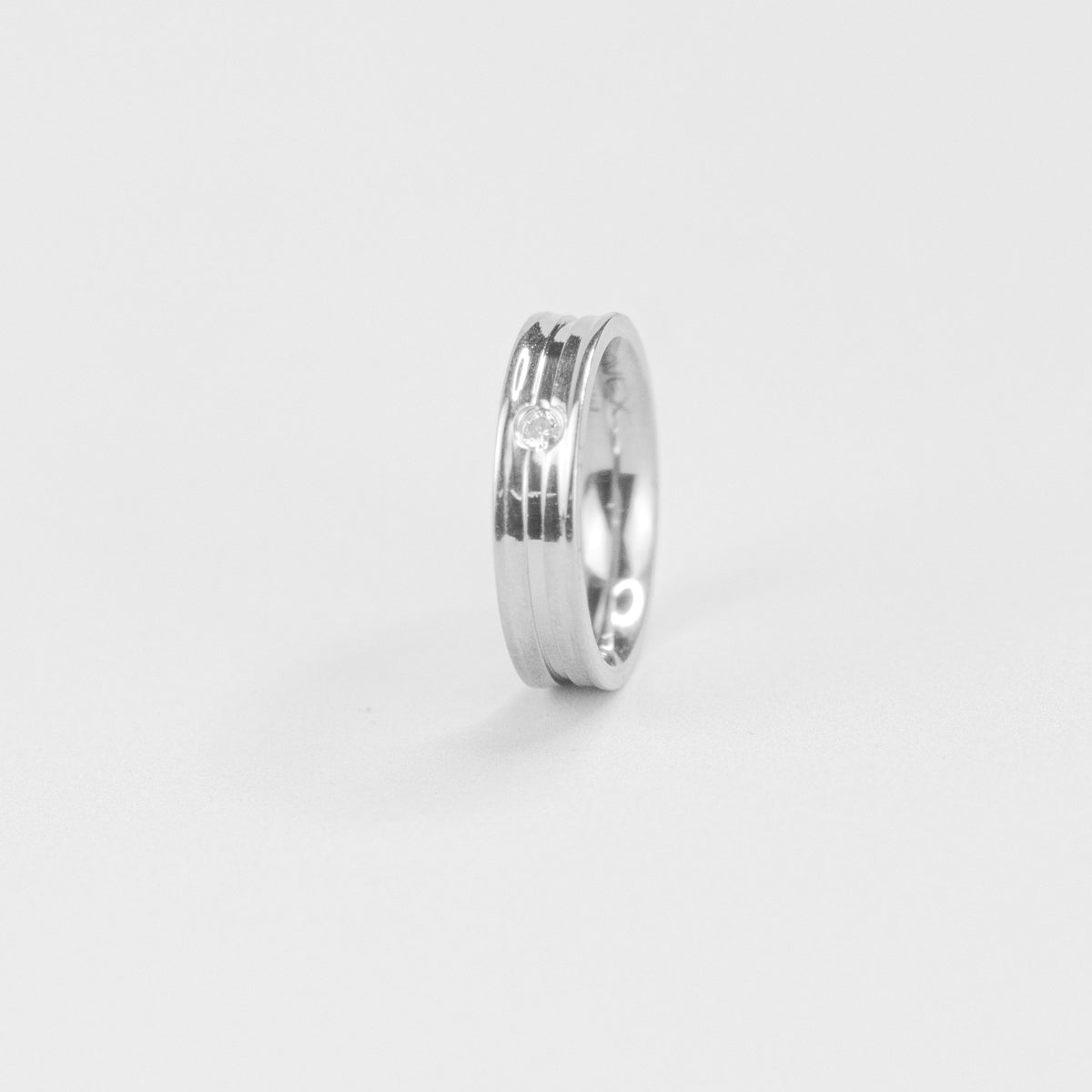 Aliança de Prata Argentum Ena 5mm com Zircônia - foto 2