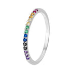 Anel de Prata Rainbow com Zircônias Colors