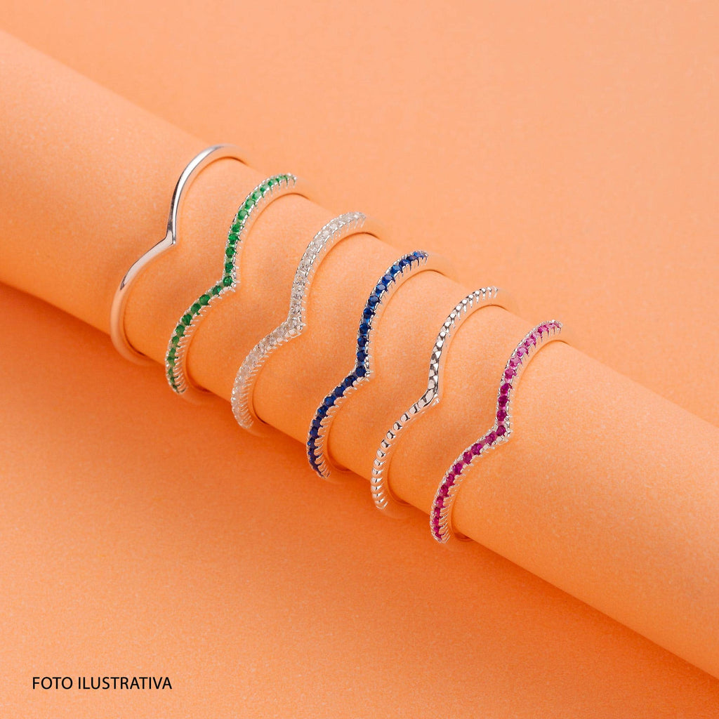 Anel de Prata Lari com Zircônias Brancas - foto 2