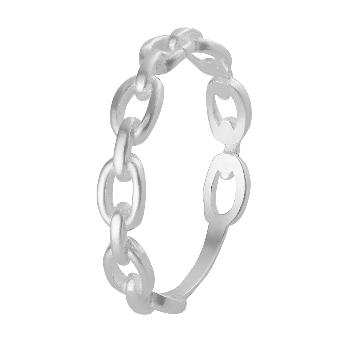 Anel de Prata Classic Chain Coleção Link