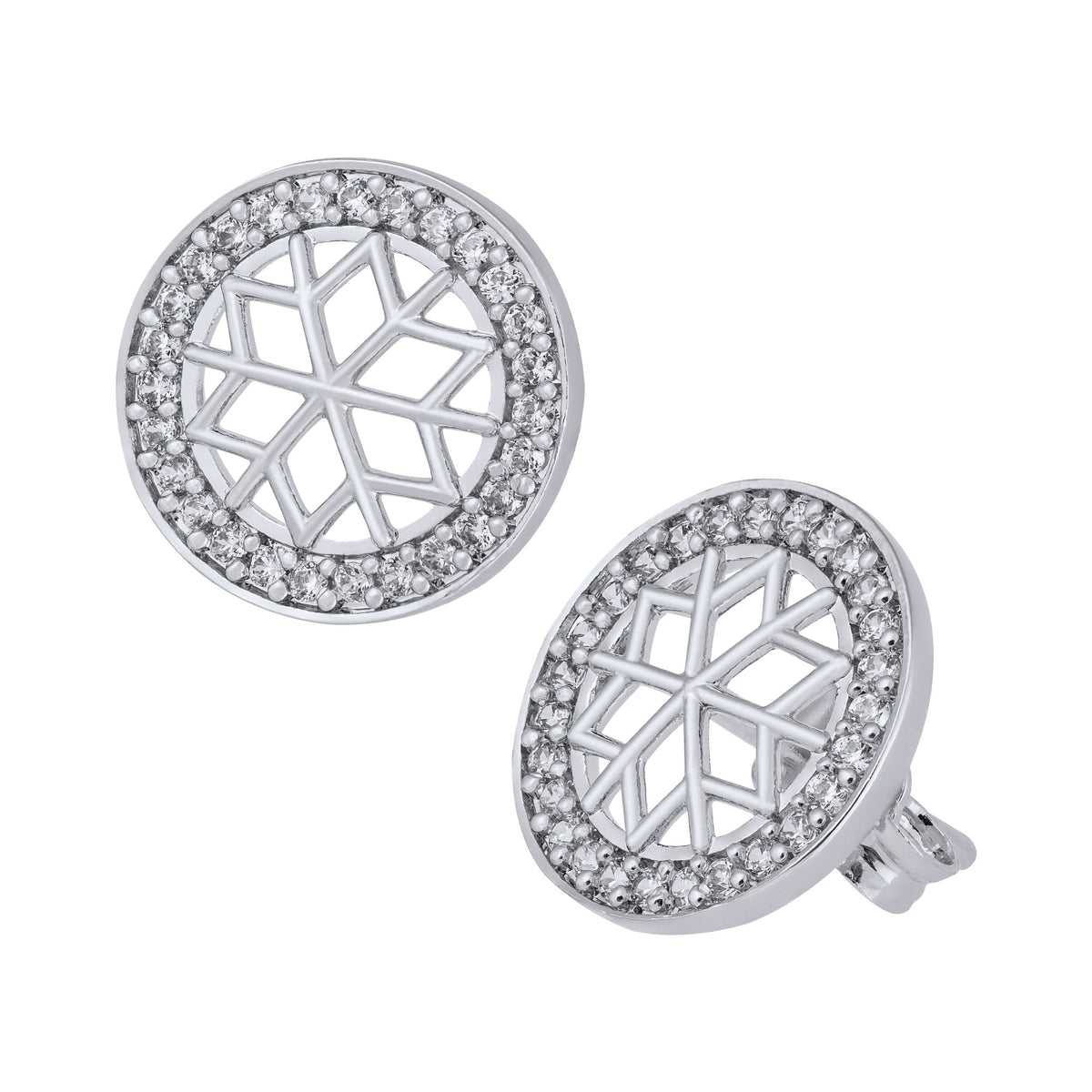 Brinco de Prata Mandala com Zircônias Brancas - foto 3