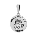 Pingente de Aço Mandala do Nascimento Menino 27mm
