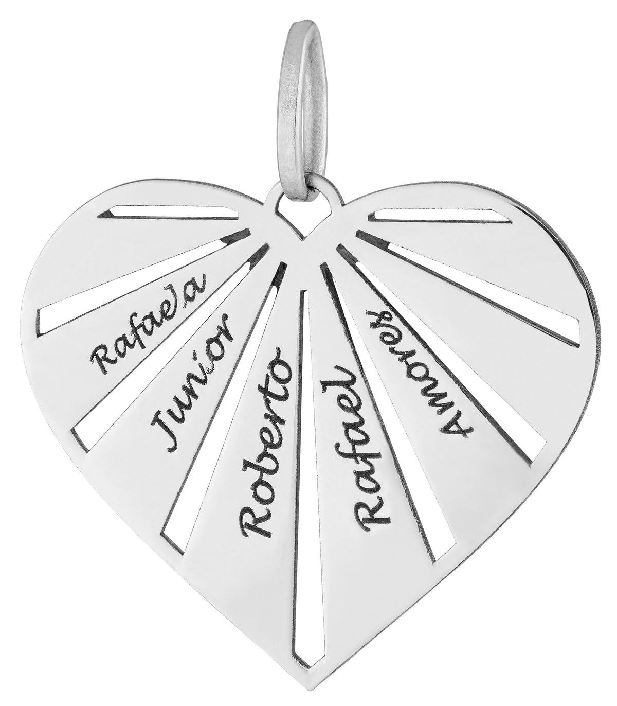 Pingente de Aço My Love Personalizado com 1 ou 2 Nomes 33x29mm